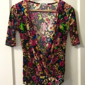 Zara burnout velvet bodysuit